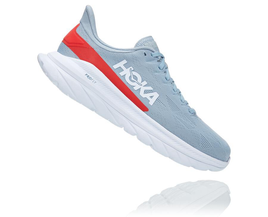 Hoka One One Running Shoes Mens Blue/White - Mach 4 - 89051UFYB